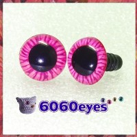 1 Pair  Hand Painted Peppermint Tiger Eyes Cat Eyes Safety Eyes Plastic Eyes